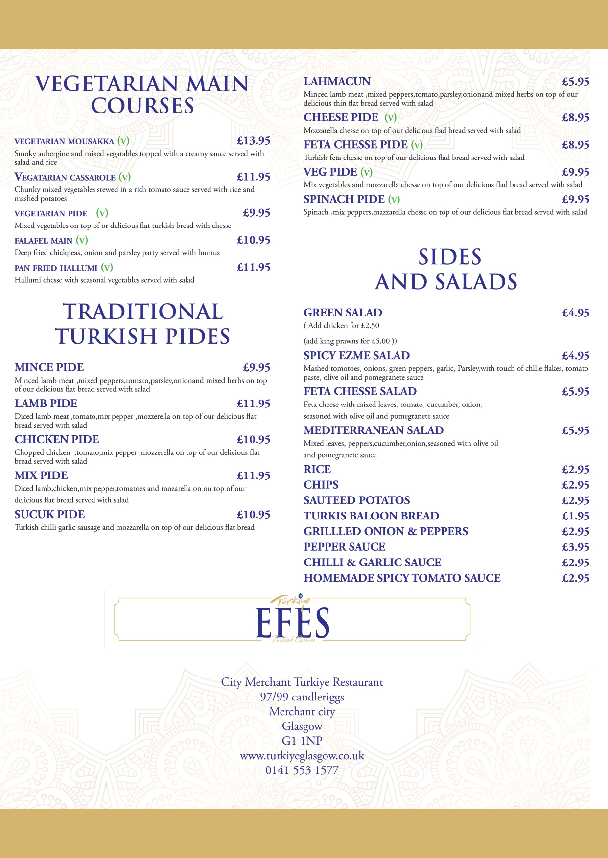Best Turkish Grilled Kebabs Steak Restaurant in Glasgow City Centre